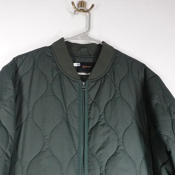 NWOT Quince Women’s XL Featherless Quilted Long Puffer Jacket Coat Verdant Green - Picture 5 of 9